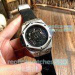 Swiss Copy Hublot Big Bang Sang Bleu Silver Bezel Watch 45mm